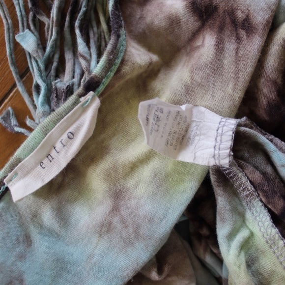 entro Bohemian Fringe Tie Dye Hippie Top Large - Picture 6 of 6